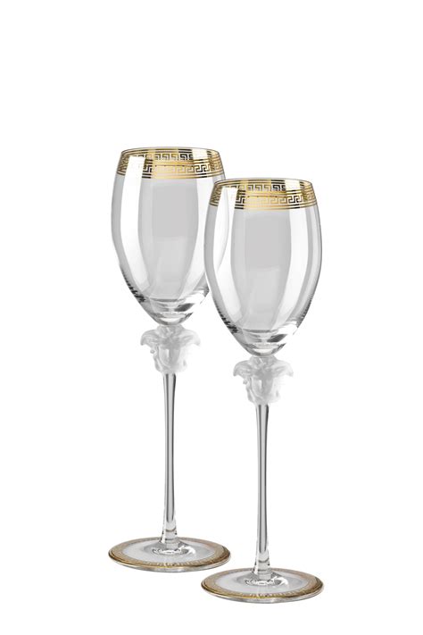 flutes versace|versace wine glass set.